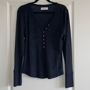 EUC A&F soft & cozy navy henley